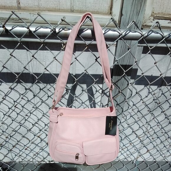 D’MARGEAUX NEW YORK Women’s Genuine Leather Multi Sac Zip Crossbody Handbag Colo - Picture 3 of 13